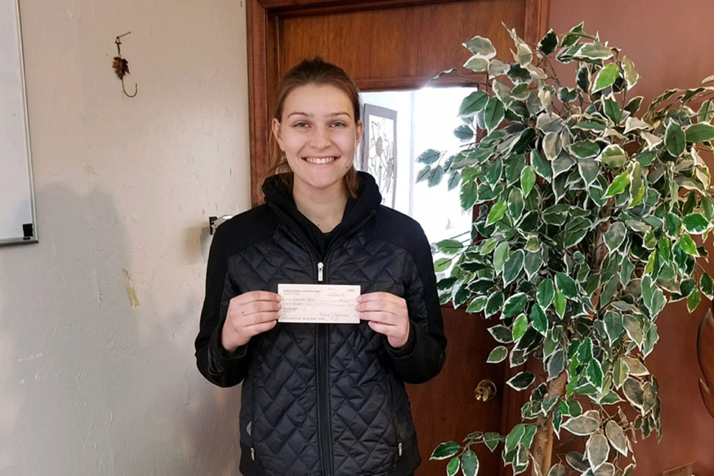 2017 Scholarship Winner; Lauren Walz, a KState student in the Horticulture program.